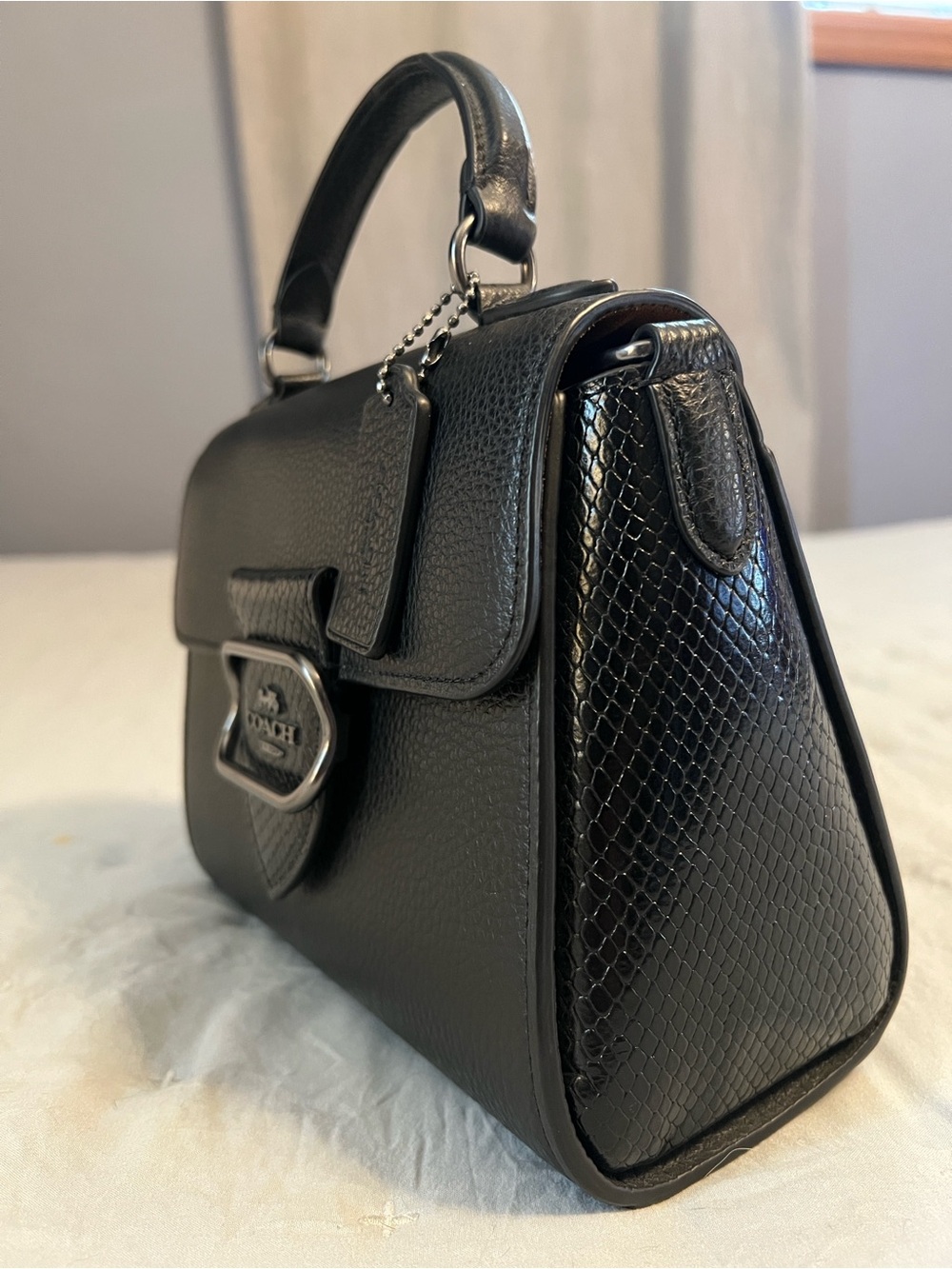 Coach Classic Leather Morgan Top Handle Satchel Bag - Picture 4 of 9